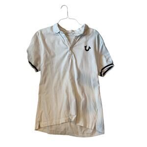 True Religion Polo Golf Shirt White Mens M